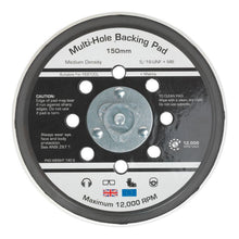 Load image into Gallery viewer, Sealey Universal Dust-Free Stick-On DA Backing Pad 150mm x 5/16"UNF &amp; M8
