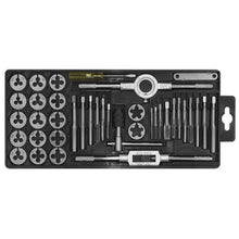 Load image into Gallery viewer, Sealey Tap &amp; Die Set 40pc Split Dies in Storage Tray - Metric
