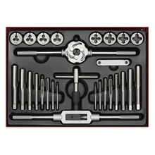 Load image into Gallery viewer, Sealey Tap &amp; Die Set 28pc Split Dies - Imperial BSW
