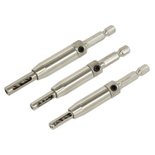 Load image into Gallery viewer, Sealey Self-Centring Chamfered Hinge Drill Set 3pc
