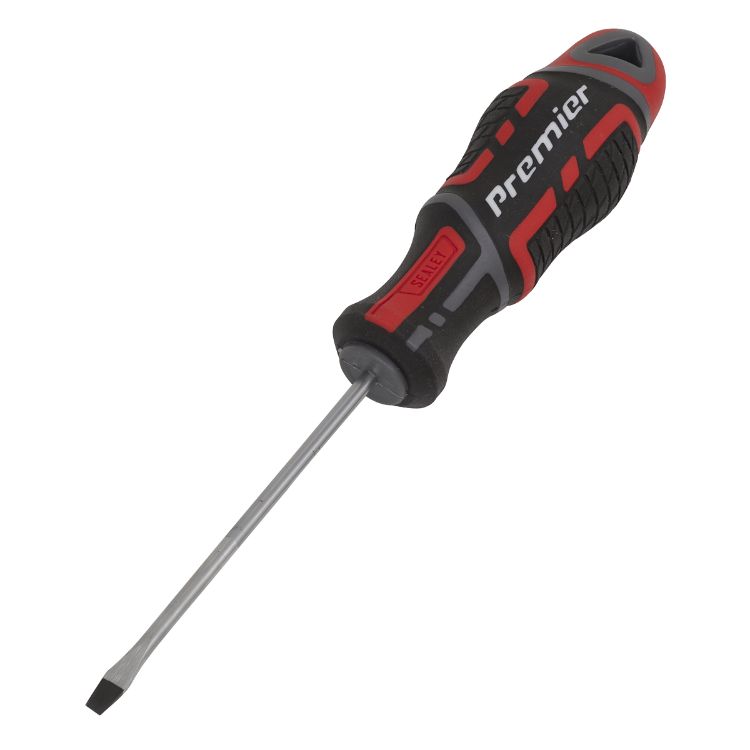 Sealey Screwdriver Slotted 3 x 75mm - GripMAX (Premier)