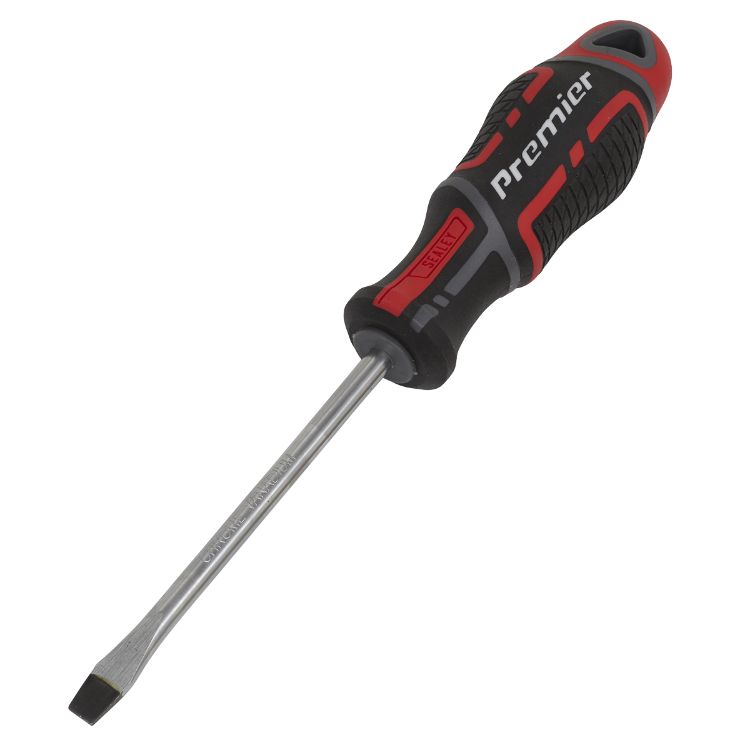Sealey Screwdriver Slotted 6 x 100mm - GripMAX (Premier)