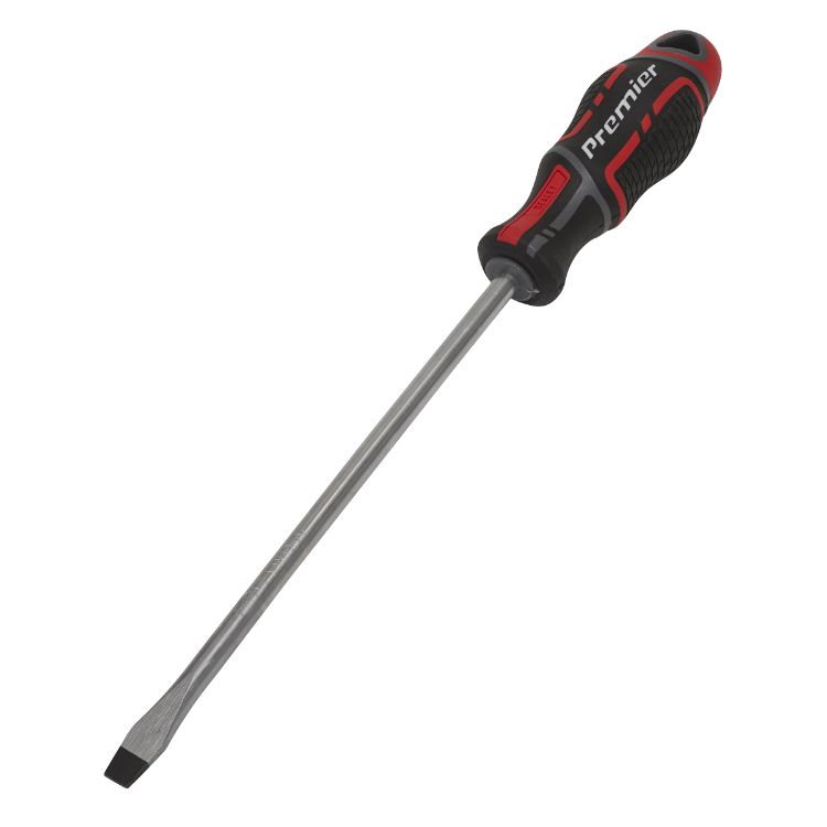 Sealey Screwdriver Slotted 8 x 200mm - GripMAX (Premier)