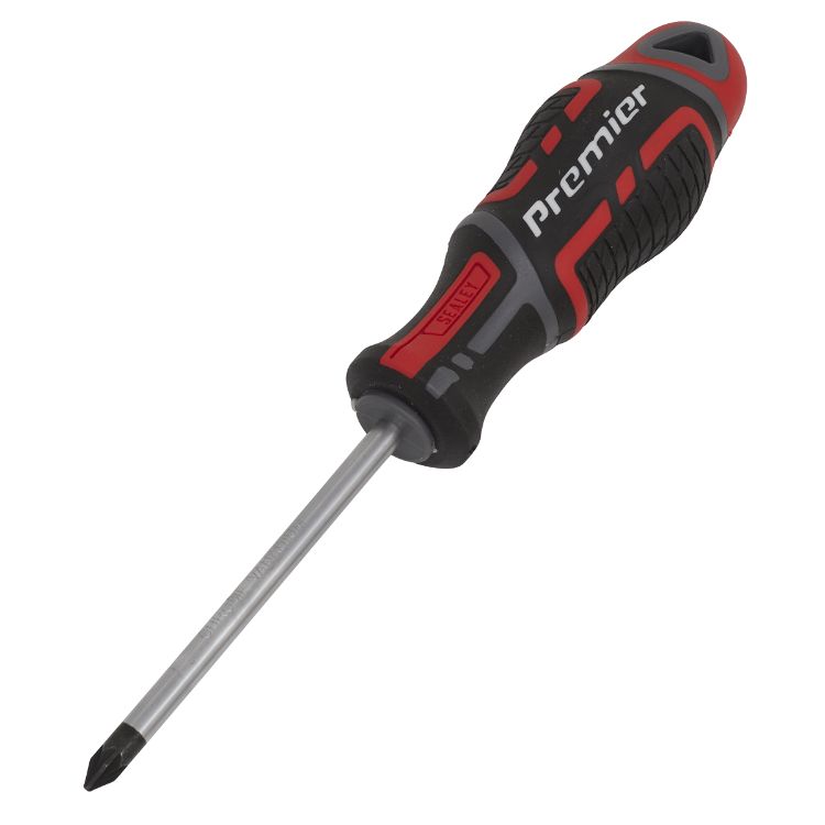 Sealey Screwdriver Pozi #1 x 75mm - GripMAX (Premier)