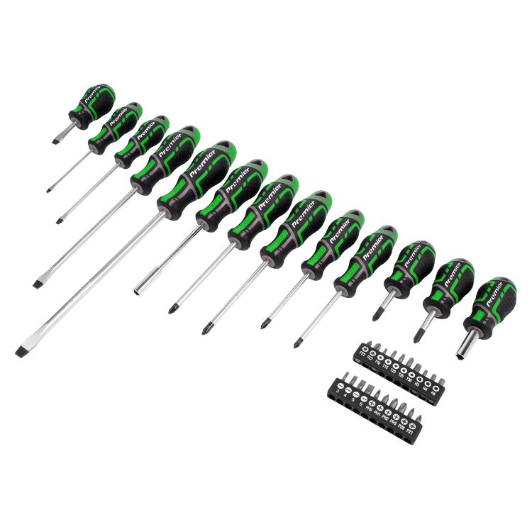 Sealey Screwdriver & Bit Set 33pc GripMAX - Hi-Vis (Premier)
