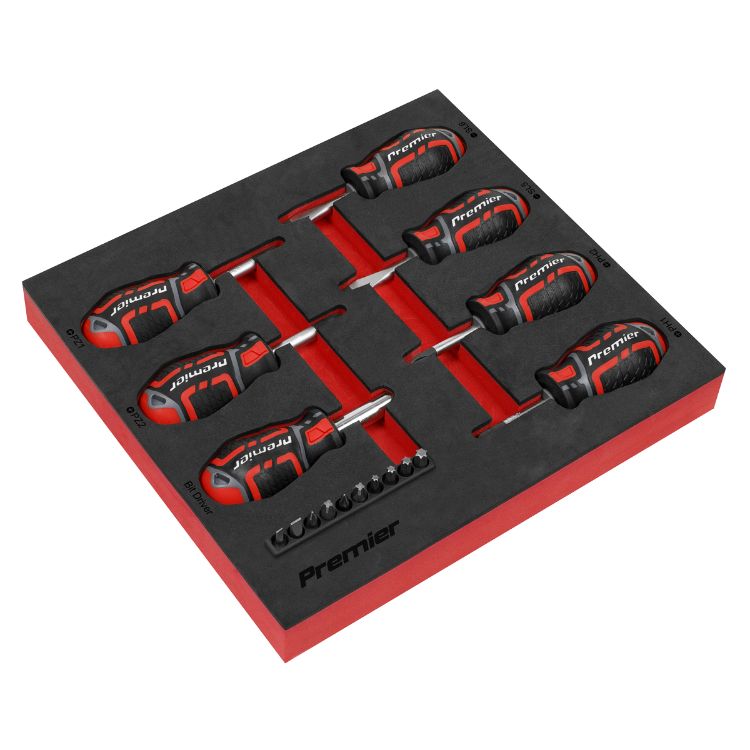 Sealey Stubby Screwdrivers Set 17pc GripMAX (Premier)