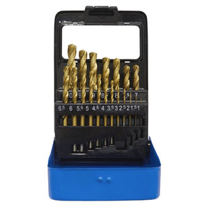 Sealey HSS Fully Ground Drill Bit Set 19pc DIN 338 Metric