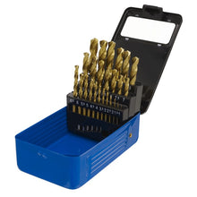 Load image into Gallery viewer, Sealey HSS Fully Ground Drill Bit Set 25pc DIN 338 Metric
