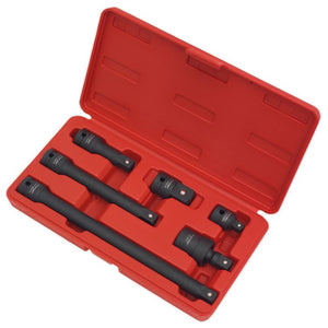 Sealey Impact Adaptor & Extension Bar Set 6pc 1/2" Sq Drive (Premier)