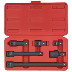 Sealey Impact Adaptor & Extension Bar Set 6pc 1/2" Sq Drive (Premier)