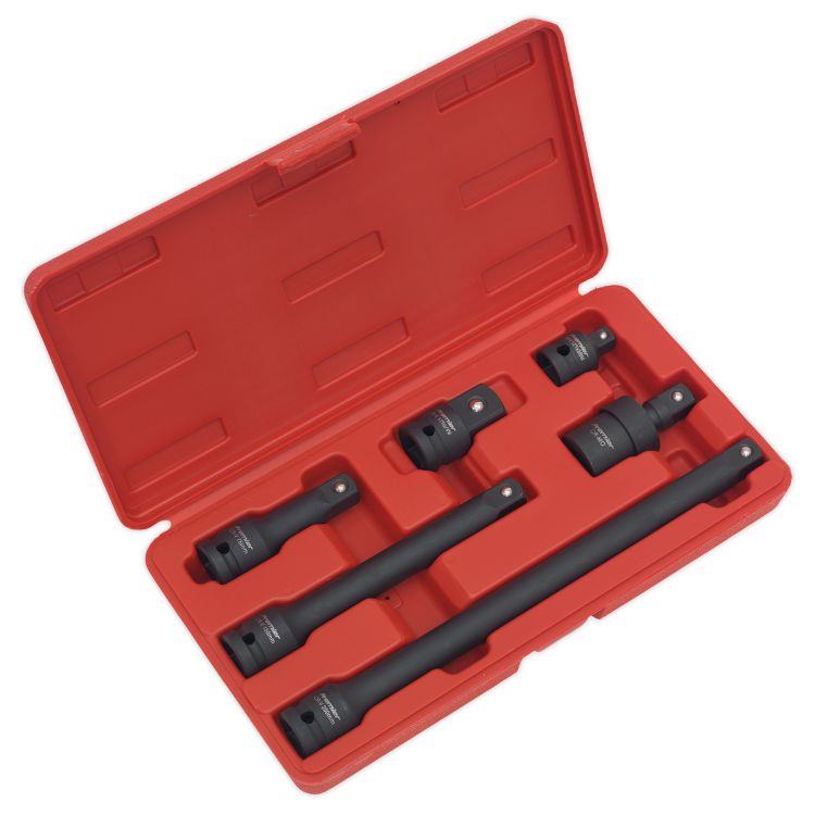Sealey Impact Adaptor & Extension Bar Set 6pc 1/2