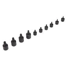 Load image into Gallery viewer, Sealey Low Profile TRX-Star* Impact Socket Bit Set 1/4&quot; &amp; 3/8&quot; Drive 10pc in Storage Tray (Premier)

