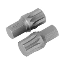 Load image into Gallery viewer, Sealey Spline Bit M14 x 30mm - Pack of 2 (Premier)
