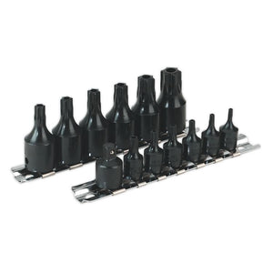 Sealey TRX-Star* Security Socket Bit Set 13pc 1/4" & 3/8" Drive (Premier)