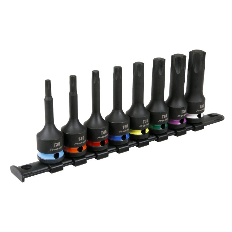 Sealey TRX-Star* Impact Socket Bit Set 8pc 1/2