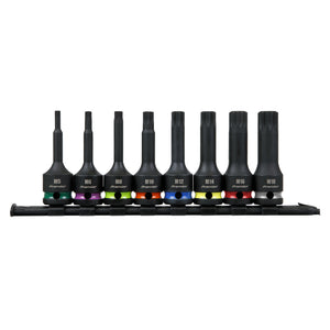 Sealey Spline Impact Socket Bit Set 8pc 1/2" Drive (Premier)