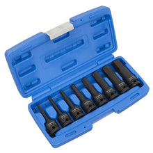 Load image into Gallery viewer, Sealey Impact Hex Socket Bit Set 8pc 1/2&quot; Sq Drive (Premier)
