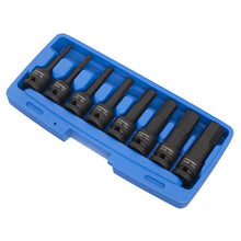 Load image into Gallery viewer, Sealey Impact Hex Socket Bit Set 8pc 1/2&quot; Sq Drive (Premier)
