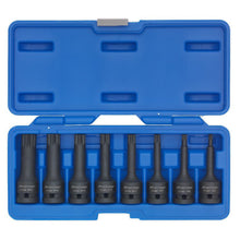 Load image into Gallery viewer, Sealey Impact Spline Socket Bit Set 8pc 1/2&quot; Drive (Premier)
