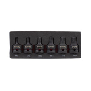 Sealey Impact Spline Socket Bit Set 6pc 1/2" Drive (Premier)