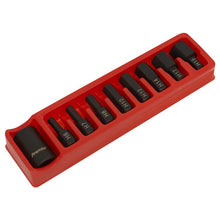 Load image into Gallery viewer, Sealey Impact Hex Bit &amp; Holder Set 9pc 1/2&quot; Sq Drive (Premier)
