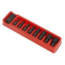 Load image into Gallery viewer, Sealey Impact Hex Bit &amp; Holder Set 9pc 1/2&quot; Sq Drive (Premier)
