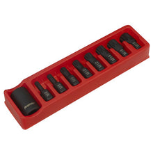 Load image into Gallery viewer, Sealey Impact Spline Bit &amp; Holder Set 9pc 1/2&quot; Drive (Premier)
