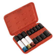 Load image into Gallery viewer, Sealey Impact Socket &amp; Wheel Nut Removal Set 15pc 1/2&quot; Drive (Premier)

