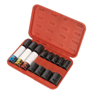 Sealey Impact Socket & Wheel Nut Removal Set 15pc 1/2" Drive (Premier)