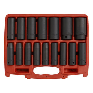 Sealey Impact Socket Set 16pc 1/2" Drive Deep Metric (Premier)