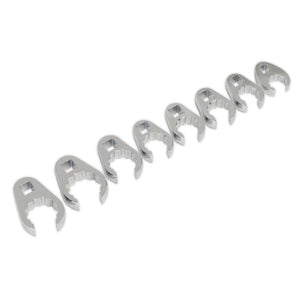 Sealey Crow's Foot Spanner Set 8pc 1/2" Drive - Metric (Premier)