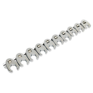 Sealey Crow's Foot Spanner Set 10pc 3/8" Drive - Metric (Premier)