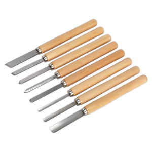 Sealey Wood Turning Chisel Set 8pc