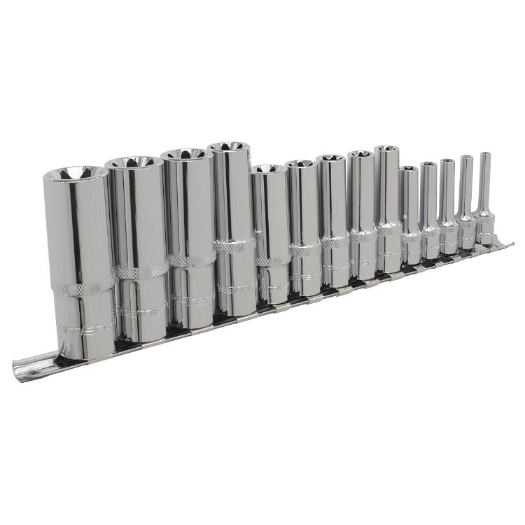 Sealey TRX-Star* Socket Set 14pc Deep 1/4
