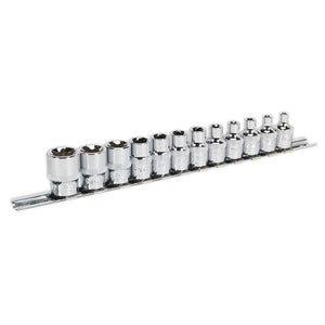 Sealey TRX-Star* Socket Set 12pc 3/8" Drive E4-E20 (Premier)