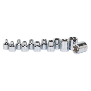 Sealey TRX-Star* Socket Set 12pc 3/8" Drive E4-E20 (Premier)
