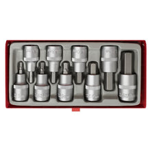 Load image into Gallery viewer, Sealey Hex Socket Bit Set 9pc 1/2&quot; Sq Drive (Premier)
