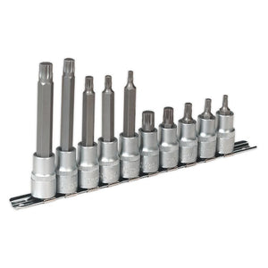 Sealey Spline Socket Bit Set 10pc 1/2" Drive (Premier)