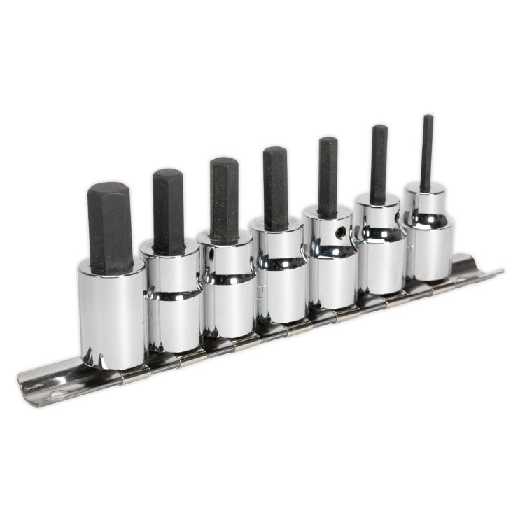 Sealey Hex Socket Bit Set 7pc 3/8