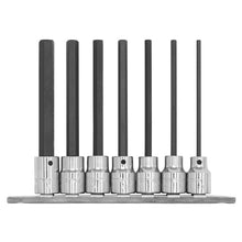 Load image into Gallery viewer, Sealey Hex Socket Bit Set 7pc 3/8&quot; Sq Drive - 110mm Metric (Premier)
