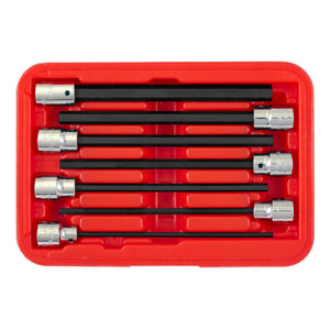 Sealey Hex Socket Bit Set 7pc 3/8" Drive - 150mm Metric (Premier)