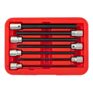 Sealey Hex Socket Bit Set 7pc 3/8" Sq Drive - 150mm Metric (Premier)