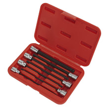 Load image into Gallery viewer, Sealey Ball-End Hex Socket Bit Set 7pc Metric 3/8&quot; Sq Drive 150mm (Premier)
