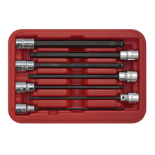 Load image into Gallery viewer, Sealey Ball-End Hex Socket Bit Set 7pc Metric 3/8&quot; Sq Drive 150mm (Premier)
