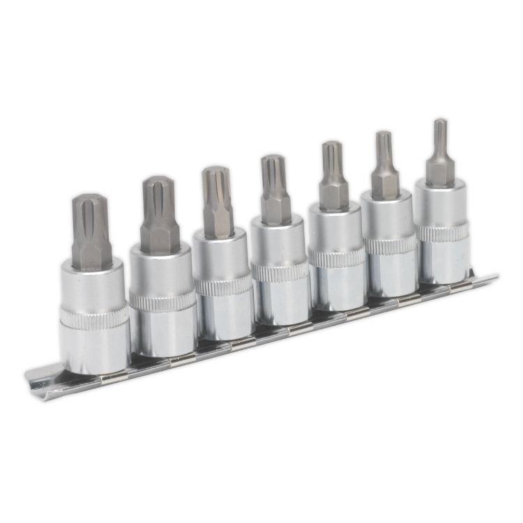 Sealey Ribe Socket Bit Set 7pc 3/8