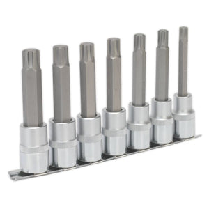 Sealey Ribe Socket Bit Set 7pc 1/2" Drive 100mm (Premier)