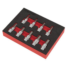 Load image into Gallery viewer, Sealey Hex Socket Bit Set 9pc 3/8&quot; Sq Drive - Metric (Premier)
