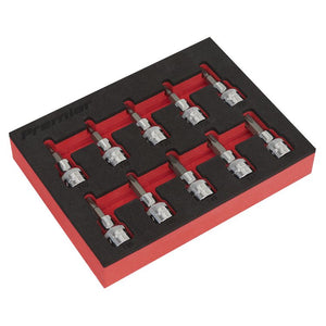 Sealey TRX-Star* Socket Bit Set 10pc 3/8" Drive in Storage Tray (Premier)