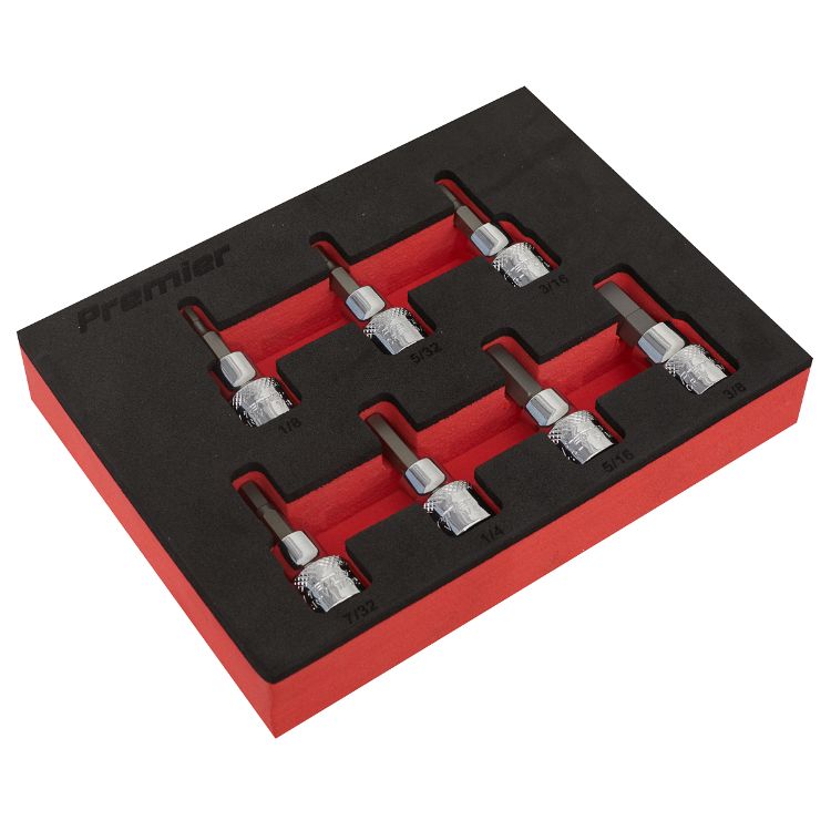 Sealey Hex Socket Bit Set 7pc 3/8