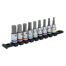 Load image into Gallery viewer, Sealey Hex Socket Bit Set 9pc 3/8&quot; Sq Drive - Platinum (Premier)
